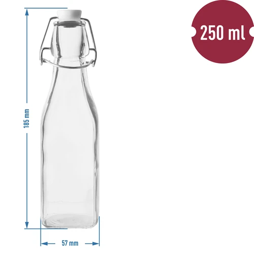 Hermetická čtvercová láhev 250 ml - 2