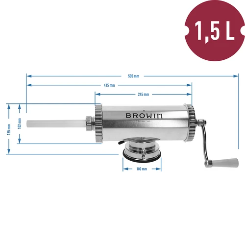 Horizontální plnička 1,5 kg se silikonovým pístem - 10