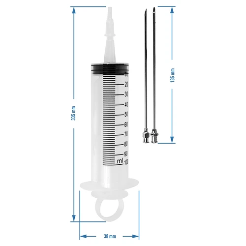 Injekční stříkačka 100 ml + 2 jehly - 10
