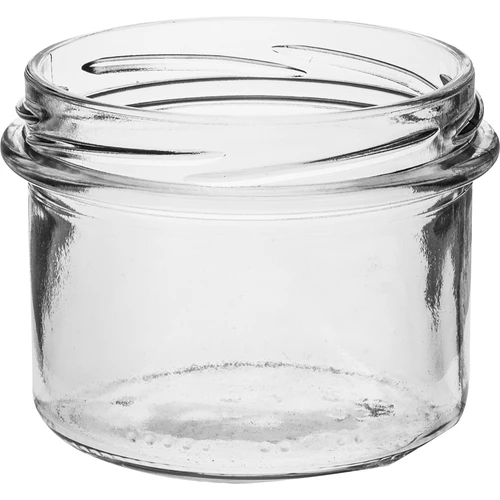 Jednoduchá sklenice 235 ml (fi82) s bordovým víčkem 6 ks. - 4