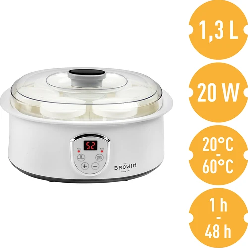 Jogurtovač s termostatem, 7 sklenic, 1,3 L - 5