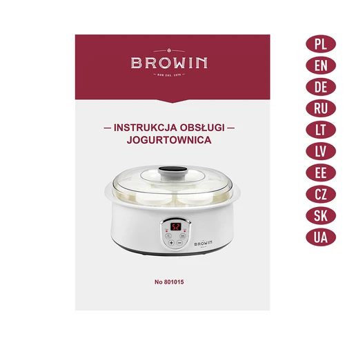 Jogurtovač s termostatem, 7 sklenic, 1,3 L - 9