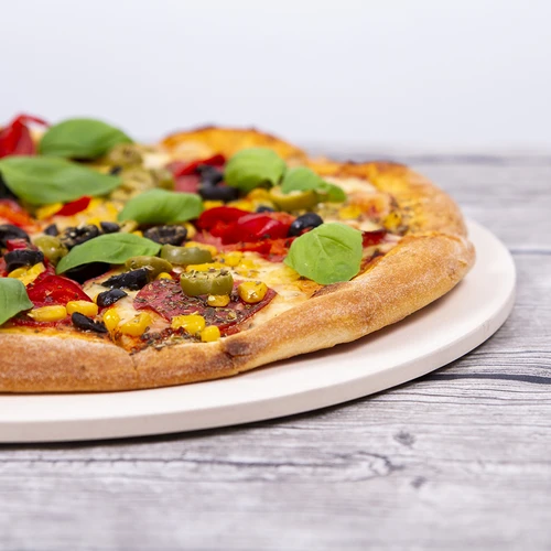 Kámen na pizzu kulatý, vyrobený z kordieritu, průměr 33 cm - 19