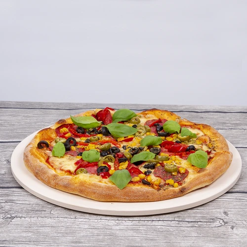 Kámen na pizzu kulatý, vyrobený z kordieritu, průměr 33 cm - 18