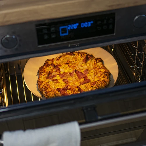 Kámen na pizzu kulatý, vyrobený z kordieritu, průměr 33 cm - 10