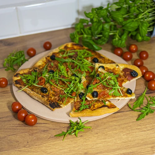 Kámen na pizzu kulatý, vyrobený z kordieritu, průměr 33 cm - 12
