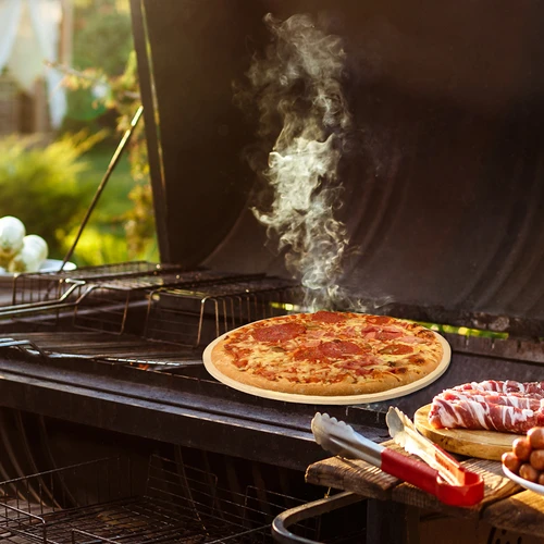 Kámen na pizzu kulatý, vyrobený z kordieritu, průměr 33 cm - 16
