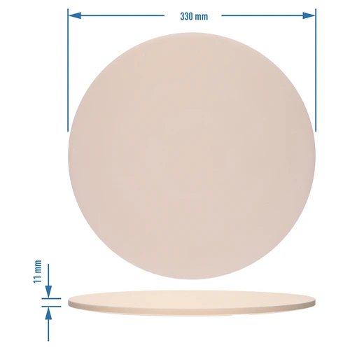 Kámen na pizzu kulatý, vyrobený z kordieritu, průměr 33 cm - 7