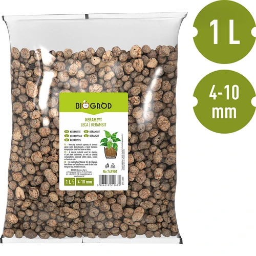 Keramzit pro pokojové rostliny, zahradnictví a lesy ve skle, 4-10 mm, 1L - 3