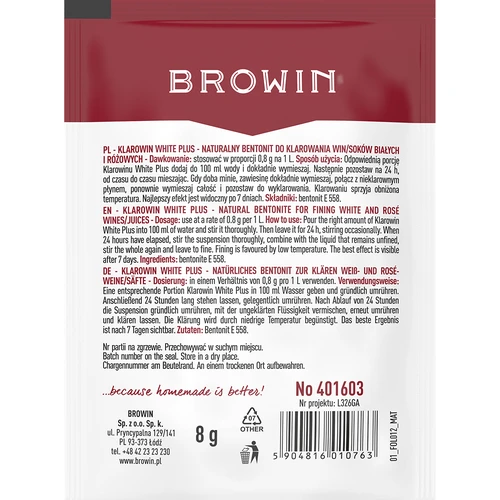 Klarowin White Plus - čiřicí prostředek 8 g - 2