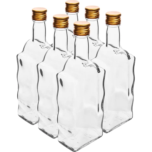 Klášterní láhev 500 ml, s uzávěrem, bílá - 6 ks