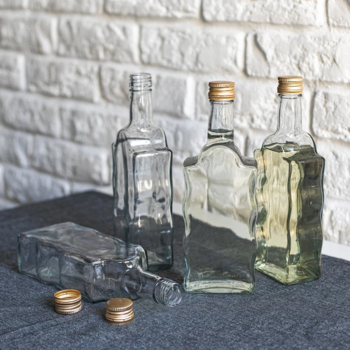 Klášterní láhev 500 ml, s uzávěrem, bílá - 6 ks - 5