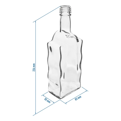Klášterní láhev 500 ml, s uzávěrem, bílá - 6 ks - 4