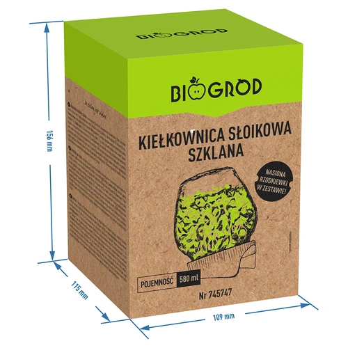 Klíčidlo ve sklenici Twist-off s semeny ředkvičky - 7