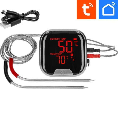 Kuchyňský teploměr s Bluetooth, 2 sondy
