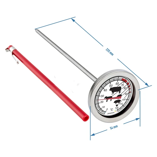 Kuchyňský teploměr s grafikou (0°C do +120°C) 21,0cm - 2
