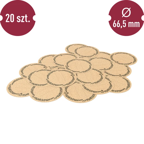 Kulaté etikety fi 66,5mm na víčka/sklenice - 20ks - 3