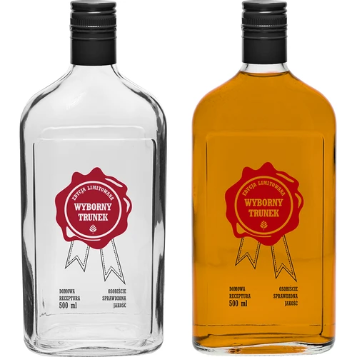 Láhev 500 ml se šroubovacím uzávěrem, potisk „Wyborny Trunek“, 1 ks - 4