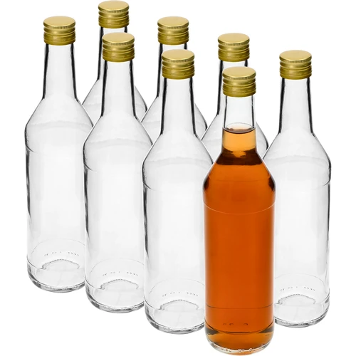 Láhev 500 ml na vodku rovná se šroubovacími uzávěry - 8 ks - 2