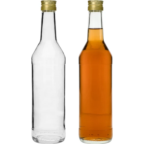 Láhev 500 ml na vodku rovná se šroubovacími uzávěry - 8 ks - 6