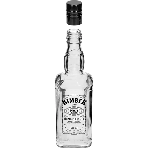 Láhev Daniels 500 ml se šroubovacím uzávěrem, potisk „Bimber OLD“, 1 ks - 2