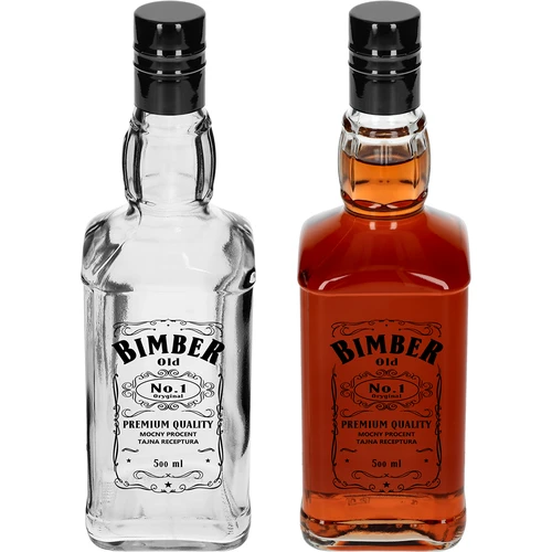 Láhev Daniels 500 ml se šroubovacím uzávěrem, potisk „Bimber OLD“, 1 ks - 3