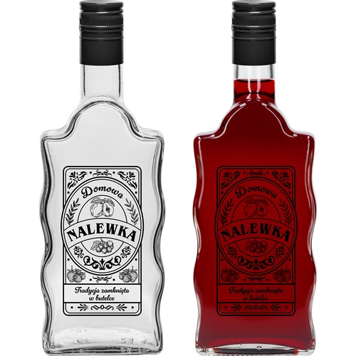 Láhev Klasztorna 500 ml se šroubovacím víčkem, potisk „Nalewka“, 1 ks - 2