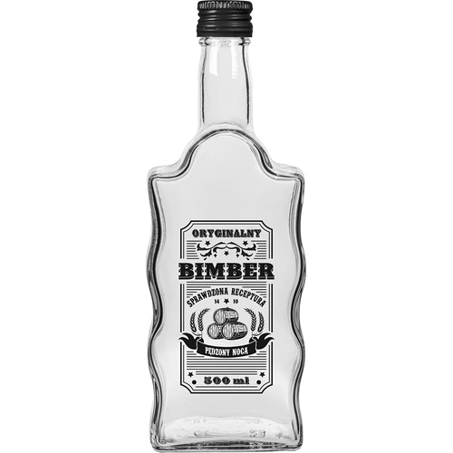 Láhev Klasztorna 500 ml se šroubovacím uzávěrem, potisk „Bimber“, 1 ks - 3