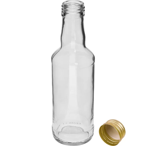 Láhev monopolka 200 ml, se zlatým šroubovacím uzávěrem fi 28, 1 ks - 2