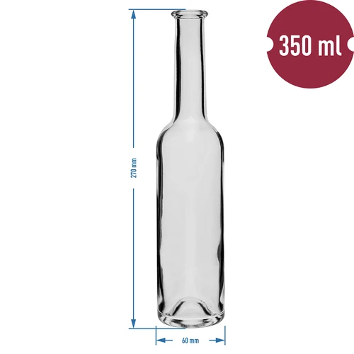 Láhev na likér 350 ml 6 ks + 6 korků - 6