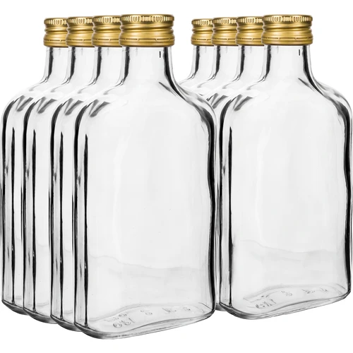 Láhev na likéry placatka 100 ml + uzávěr 8 ks - 2