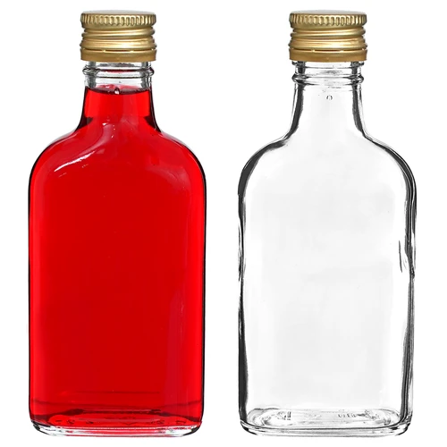 Láhev na likéry placatka se šroubovacím uzávěrem 200 ml 10 ks - 5