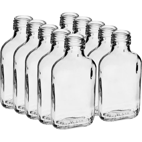 Láhev na likéry typu placatka 100 ml 10 ks
