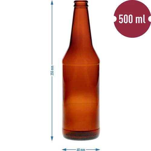 Láhev na pivo 0,5 L - balení 8 ks - typ B - 4