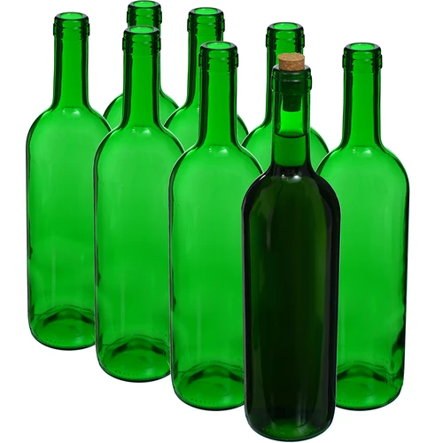 Láhev na víno 0,75 L zelená - balení 8 ks - 2