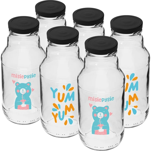Láhev twist off 330 ml se šroubovacím uzávěrem fi43 a barevným potiskem - 6 ks - 2