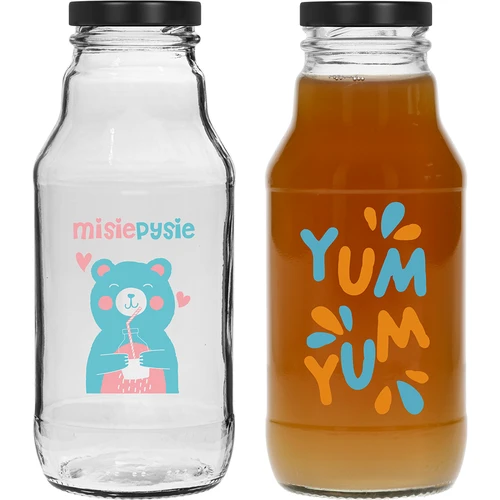 Láhev twist off 330 ml se šroubovacím uzávěrem fi43 a barevným potiskem - 6 ks - 5
