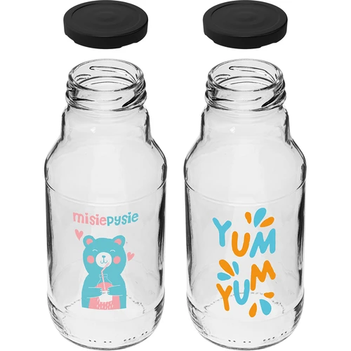 Láhev twist off 330 ml se šroubovacím uzávěrem fi43 a barevným potiskem - 6 ks - 4