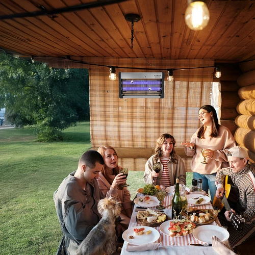 Lampa na hubení hmyzu UVA 40 W, stříbrná - 9