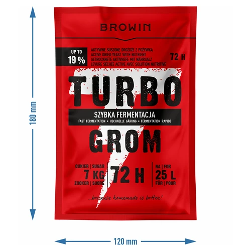 Lihovarské kvasnice Turbo Grom 72 h - 4