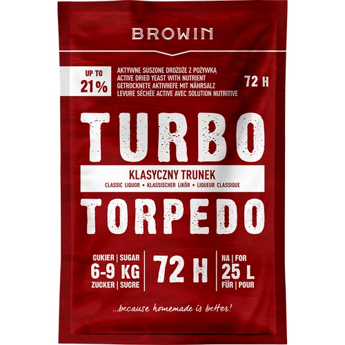 Lihovarské kvasnice Turbo Torpedo 72h 21% - 120 g