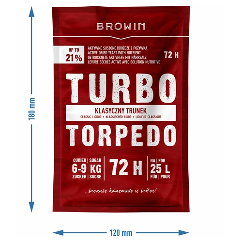 Lihovarské kvasnice Turbo Torpedo 72h 21% - 120 g - 5