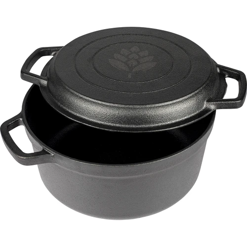 Litinový hrnec s pánví, 5 L + 1 L - 3