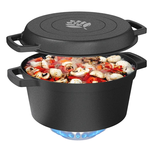 Litinový hrnec s pánví, 5 L + 1 L - 7