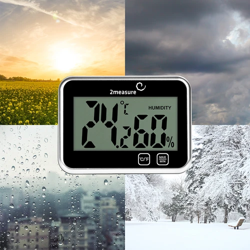 Meteostanice – elektronická, bezdrátová, černá - typ B - 12