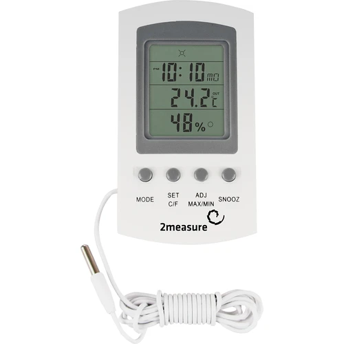 Meteostanice – elektronická, sonda, bílá