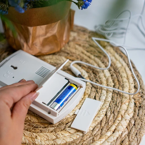 Meteostanice – elektronická, sonda, bílá - 12