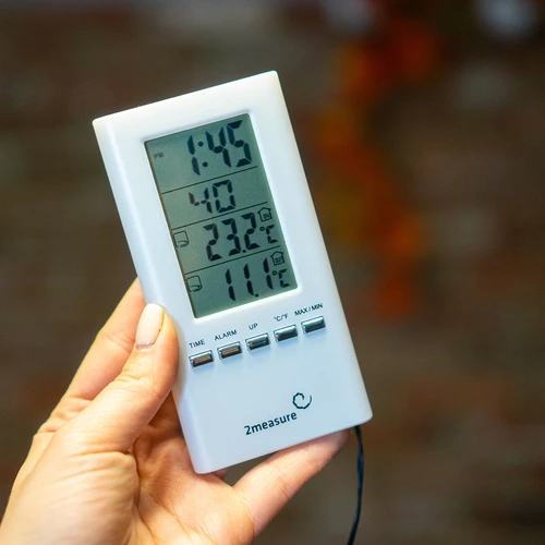 Meteostanice – elektronická, sonda, bílá - 9