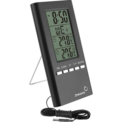 Meteostanice – elektronická, sonda, černá