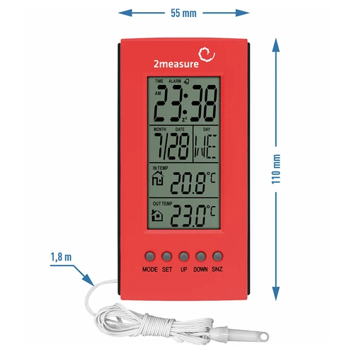 Meteostanice – elektronická, sonda, mix - 5